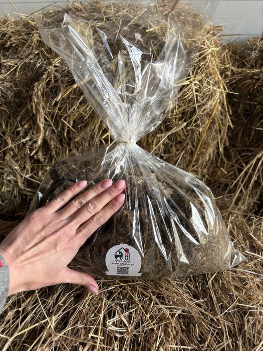Koński obornik 2 kg, koński obornik, przesezonowany, nawoz koński, kwiaty, warzywa