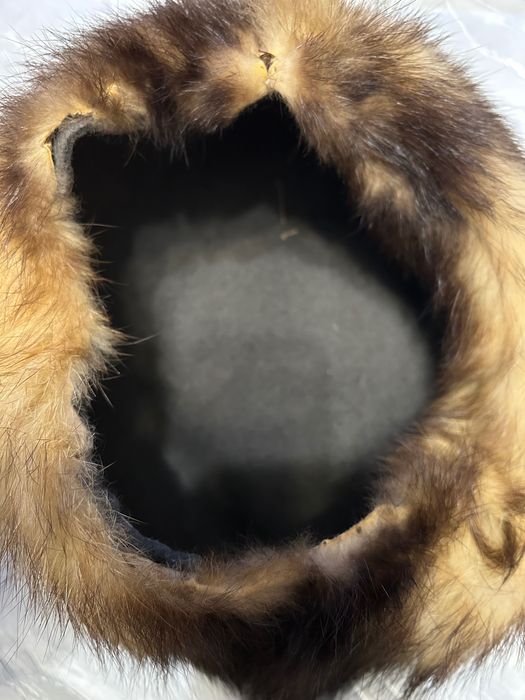 Czapka/toczek futrzana 52 cm w obwodzie