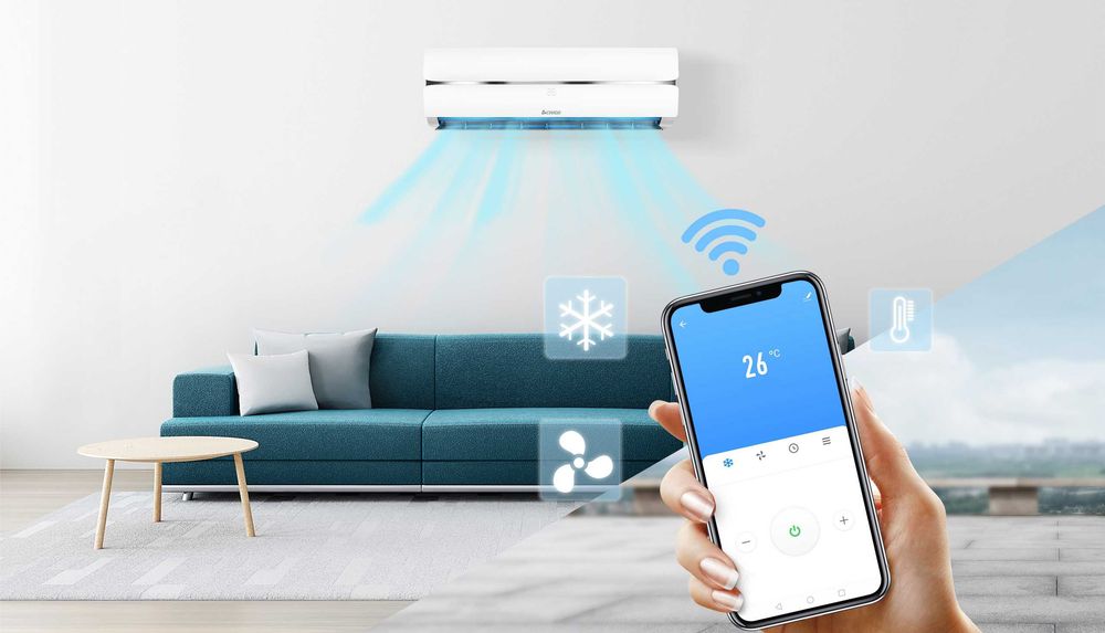 Кондиционеры CHIGO Inverter 4D до - 20°С CS-25V3G-70V3G от 30м² до 70м² Wi-Fi