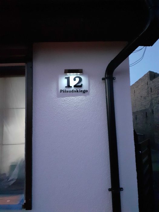 Tabliczka adresowa solarna 3D LED, PROJEKTY GRATIS, idealny prezent