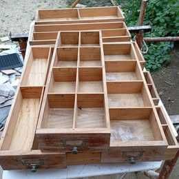 Gavetas vintage com divisórias