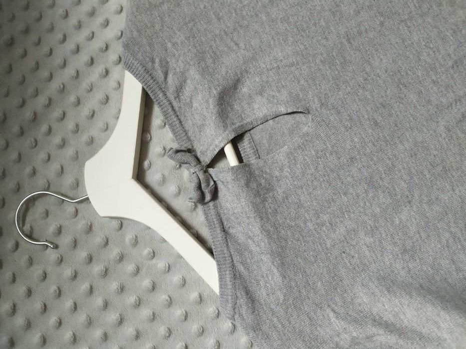 Długi sweterek szary sukienka YFL Reseved M