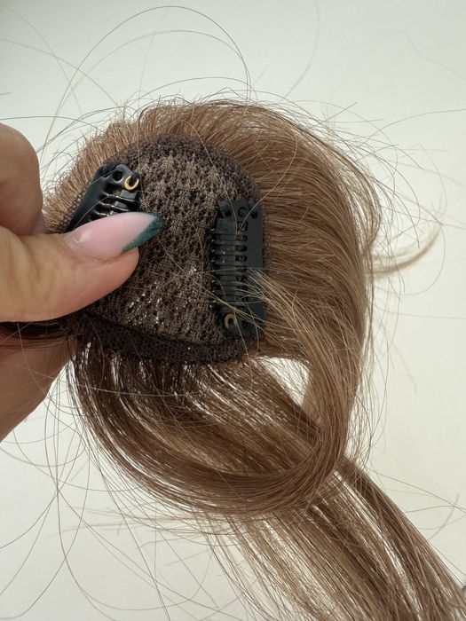 Накладка з натурального волосся , накладний чубчик, челка , парик