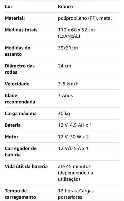Carro da Policia para criança