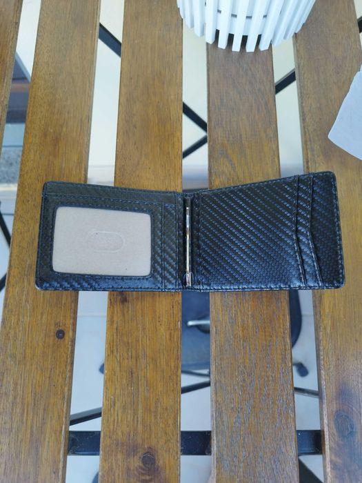 Carteira masculina padrão carbono