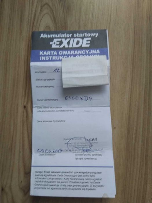 Akumulator Exide EA612 61Ah