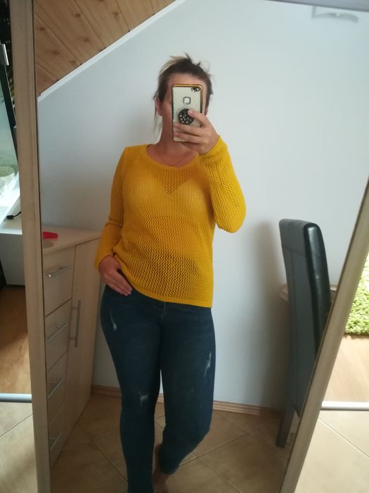Sweter musztardowy