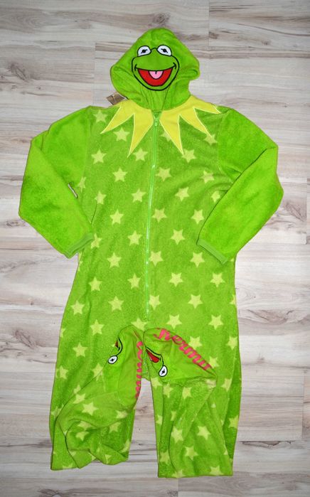 132^ żaba Kermit strój przebranie piżama 13/14 Lat_ 158/164