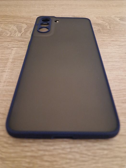 Etui Vennus Color Button Bumper do Samsung Galaxy S21 Plus Granatowy