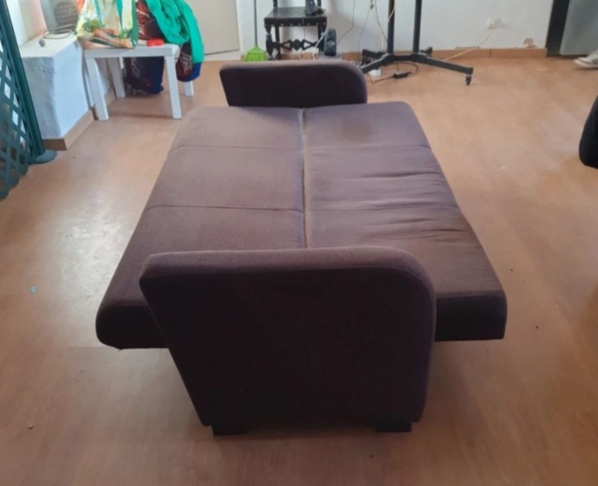 Sofá cama arrumação