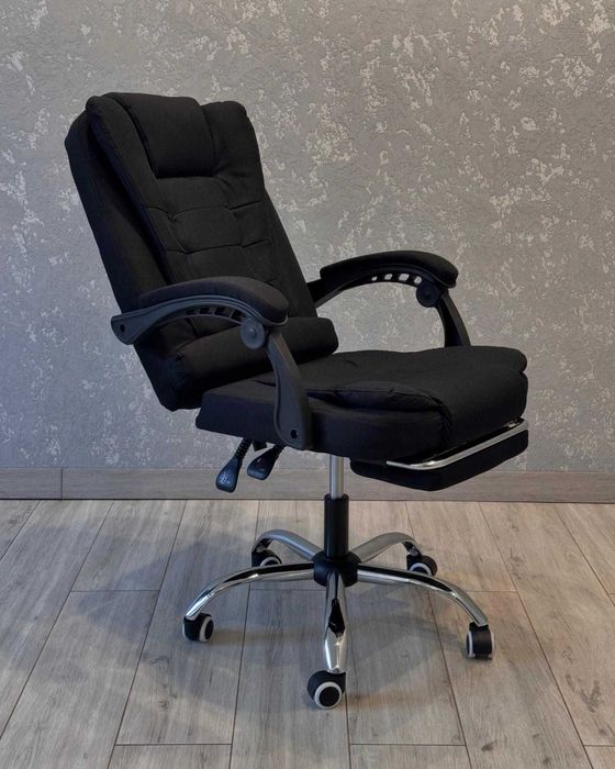 Комп'ютерне крісло BOSS Крісло для компютера із тканини +ПІДНІЖКА