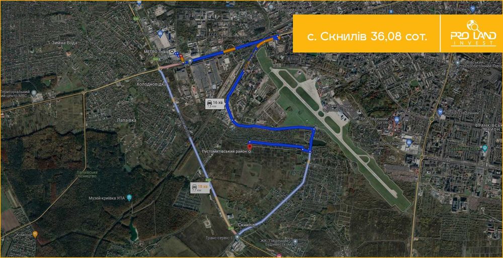 Продаж ділянки в с.Скнилів 36,08сот.