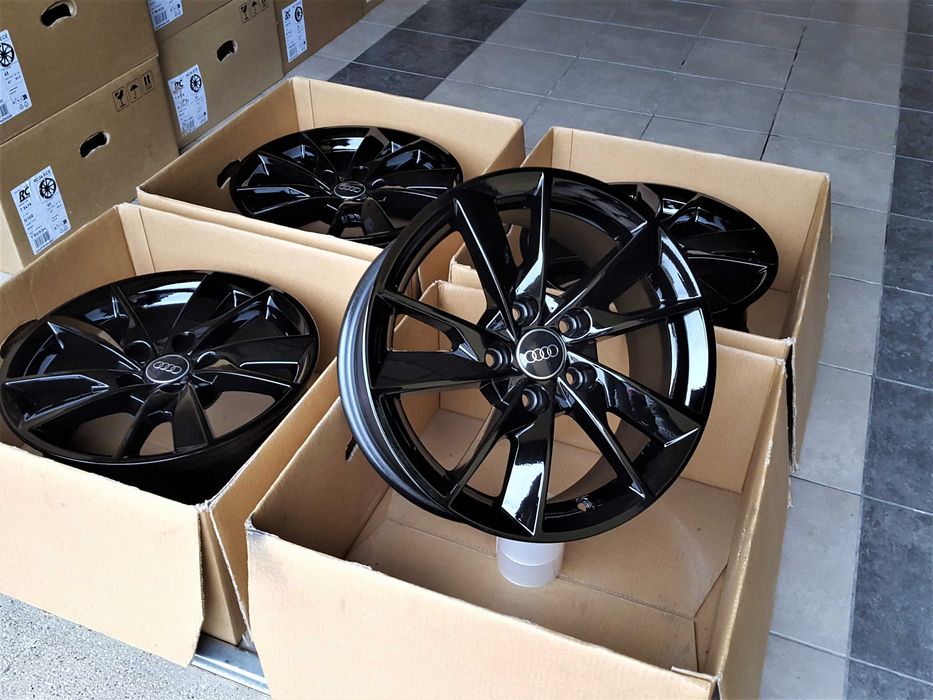 Alufelgi 16 5x112 Audi A3 A4 A6 Q2 Q3 8W0 Seat Leon Ateca Toledo Exeo Altea Nowe Oryginalne Czarne ! 741#