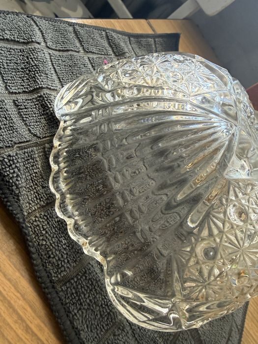 Piękna kryształowa misa PRL