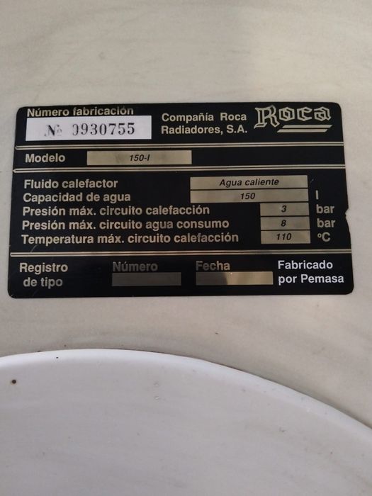 Deposito acumulador Roca 150l ( inox )