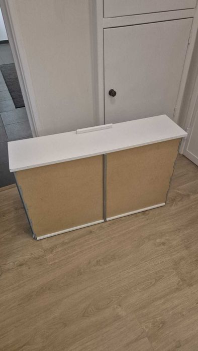 Cama indiv/dupla c/2 gav, branco, 80x200 cm