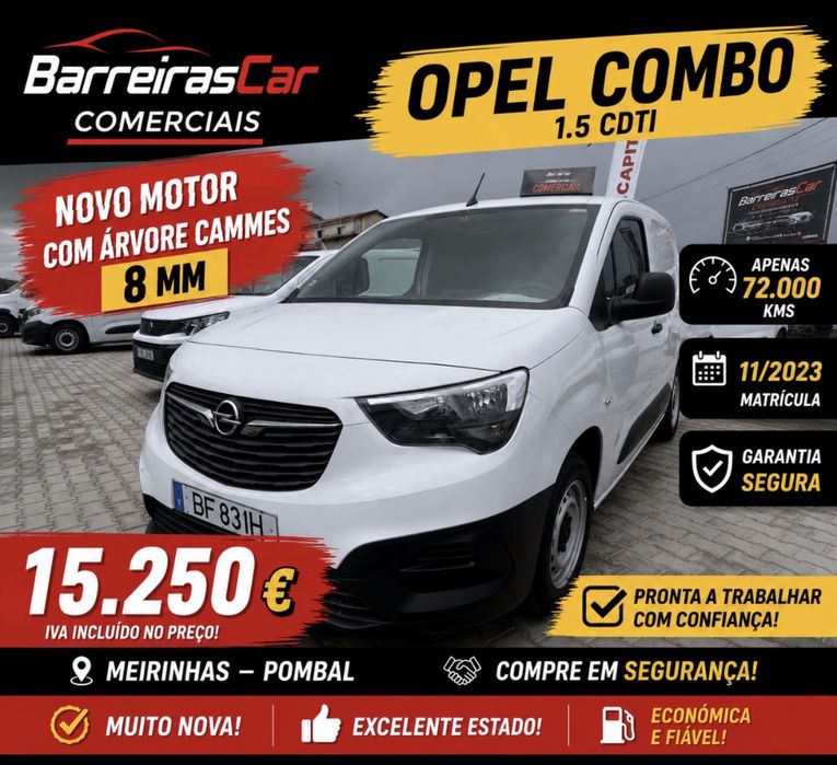 Opel Combo 1.5 hdi 11/2023 novo motor Arvore cammes 8 mm ja tem iva no preço