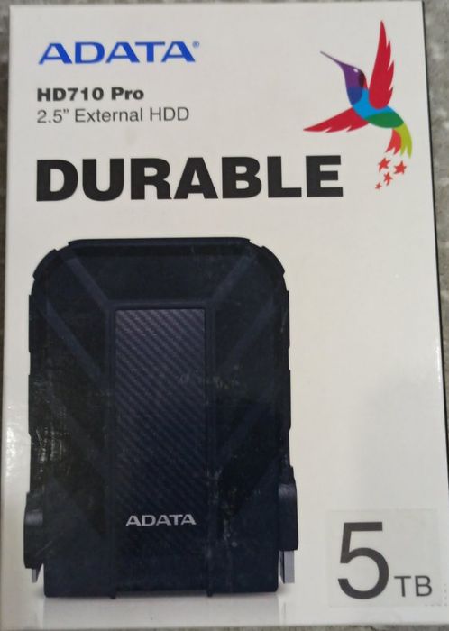 ADATA HD710 Pro, USB 3.2, 5TB. Ударо-брызго стойкий.