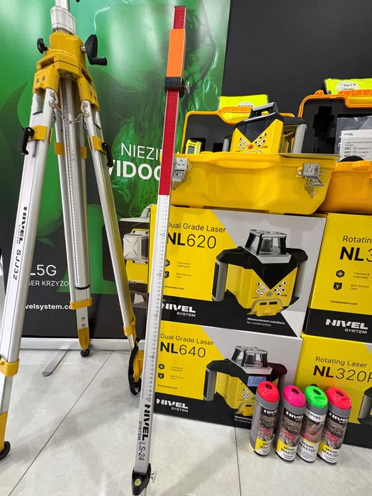 Nivel System Niwelator laserowy NL 620 R lata statyw RD 600 Nowy fv
