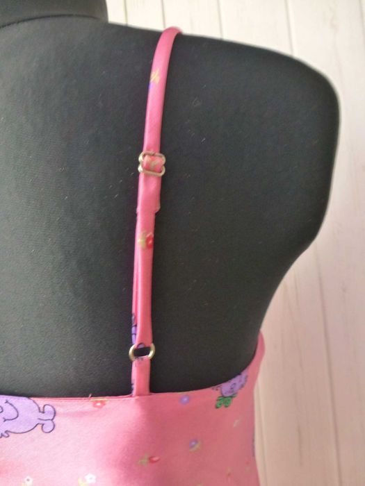 La senza satynowa koszulka nocna na ramiączkach Walentynki S M