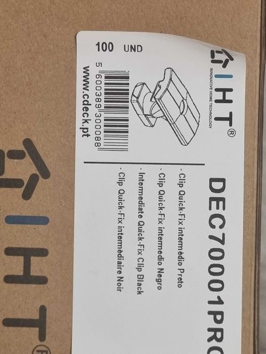 Clip quick-fix intermédio para deck composito IHT