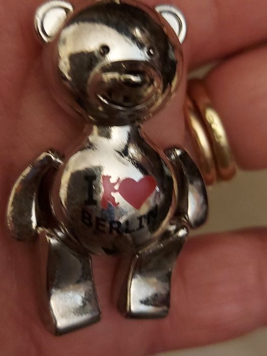 Porta-chaves I love Berlin urso em Metal.