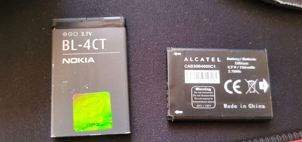 2 Baterias para Telemóveis Antigos Nokia e Alcatel – Não Testadas
