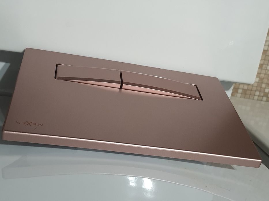 Przycisk do stelaża WC, przycisk spłukujący, Rose gold, Nowy