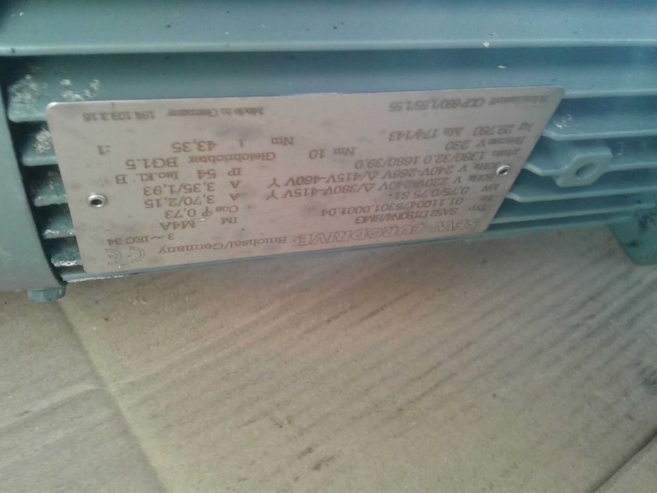 Motoreduktor przekładnia rotor 0,75kw 36 obr/min