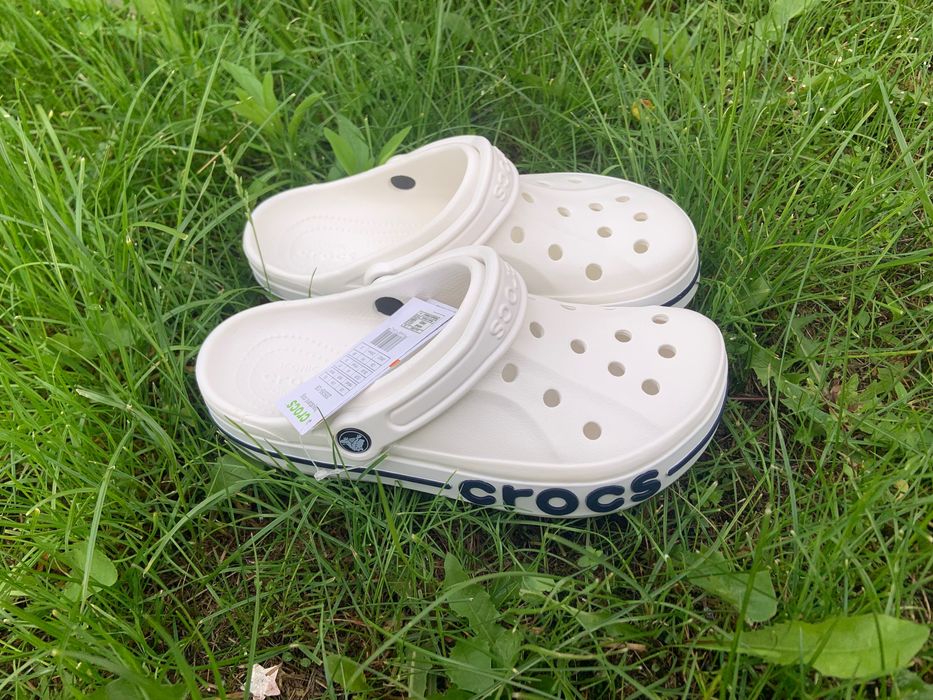 Крокси білі жіночі та чоловічі білі Crocs bayaband 37 38 39 41 розмір