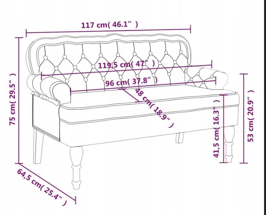 Kanapa sofa czarna