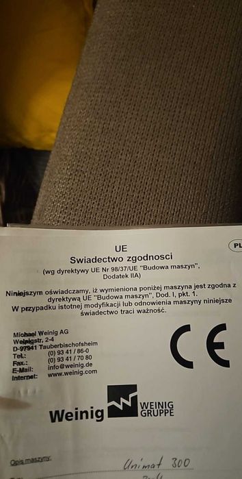 Strugarka czterostronna Unimat 300 Firmy Weining