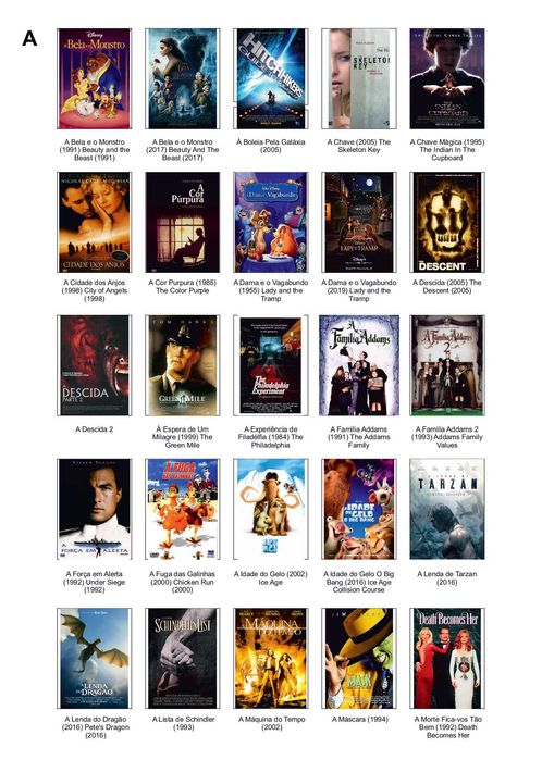DVDs com filmes e conteúdos diversos – coleção organizada