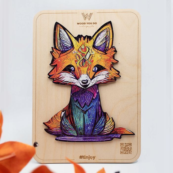 Puzzle Drewniane Lisek Z Ramką / 100 Puzzli