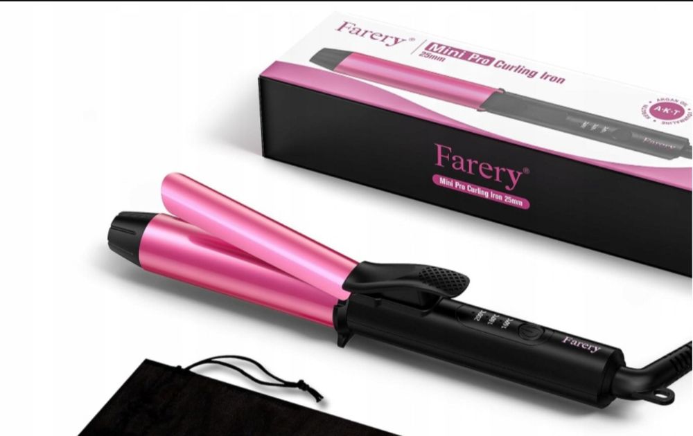 Mini Lokówka FARERY 25 mm – Kompaktowa Ceramiczna różowa 25cm