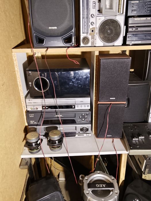 Wieża wzmacniacz dvd kolumny tuner