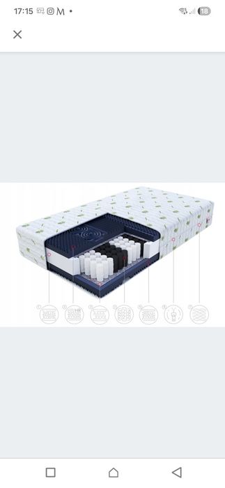 Materac kieszeniowy aloe masujący FDM NOIR 160x200