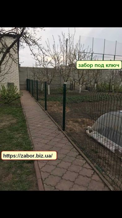Продається високоякісний металевий паркан секційного типу з 3D сітки!