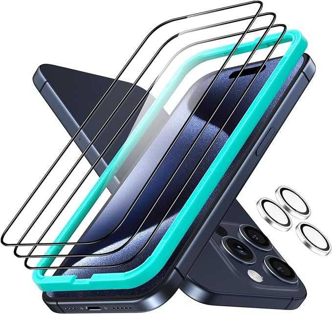 ESR 3 + 1  Zestaw szkieł do ekranu iPhone'a 15 Pro