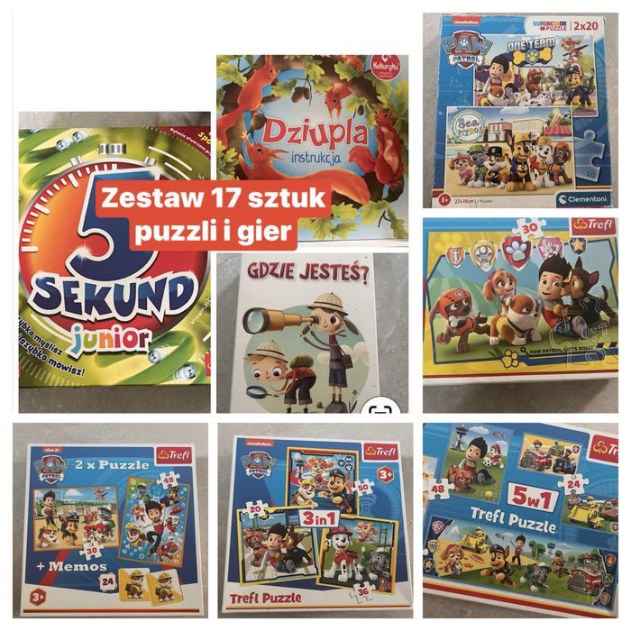 Zestaw gier i puzzli