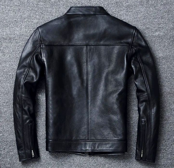 Kurtka skórzana męska vintage skóra naturalna bikerka ramoneska modna