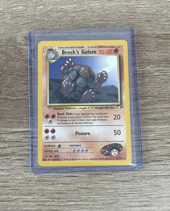 Brock's Golem 20/132 Gym Heroes Carta Pokémon Original TCG Wotc - ING