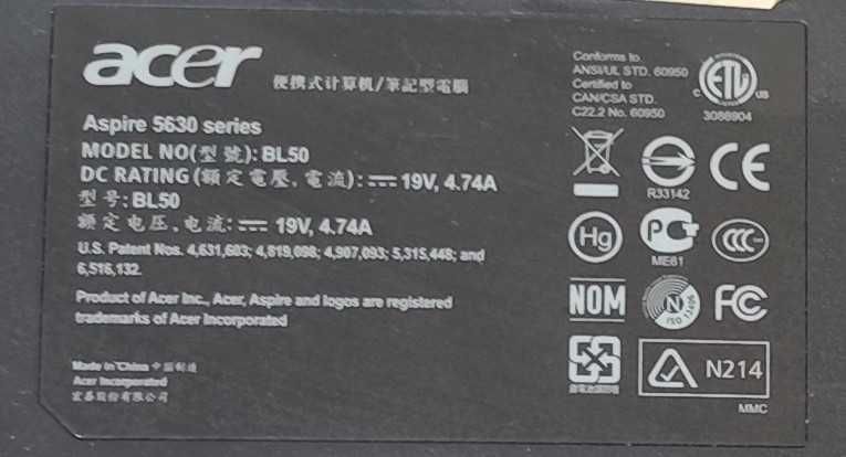 Portátil Acer Aspire 5630 – Completo e Funcional