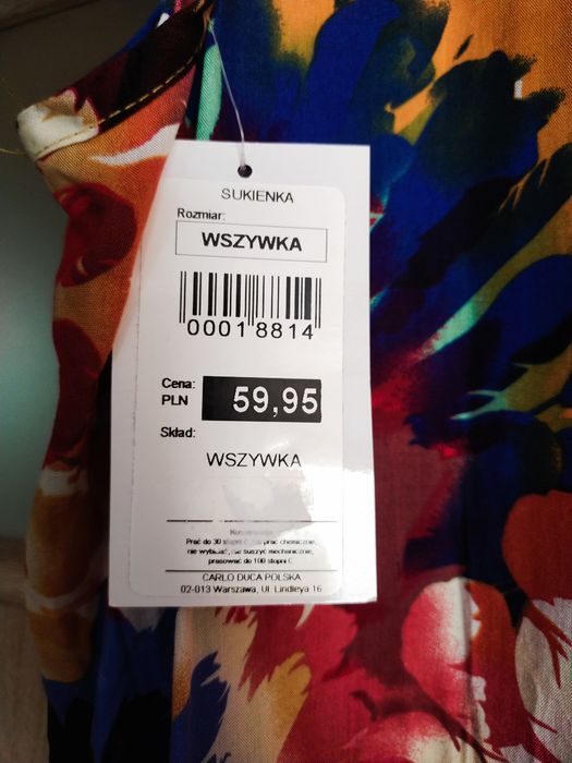 Sukienka letnia nowa z metką rozmiar m/l