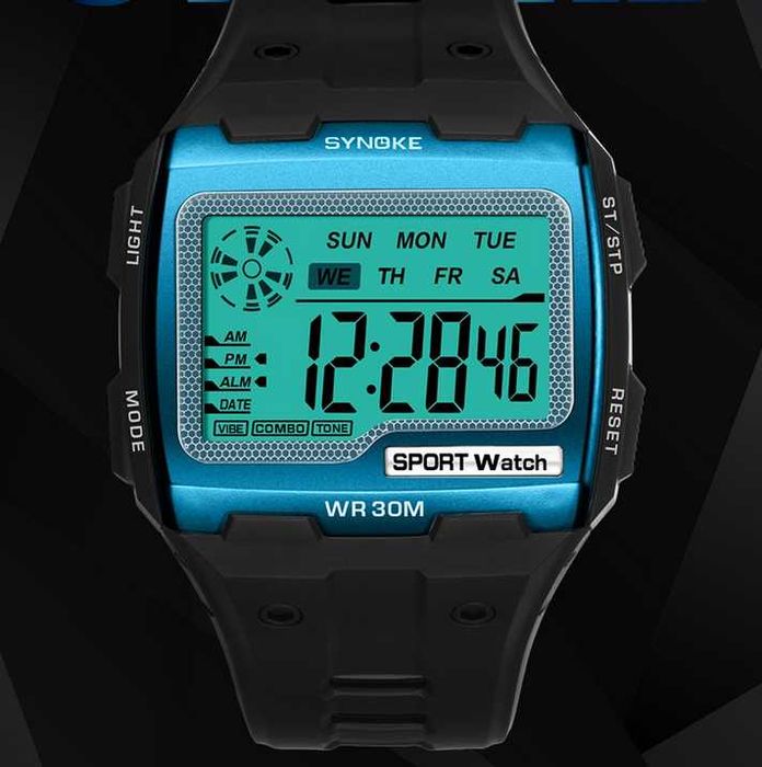 Часы водонепроницаемые мужские спортивные