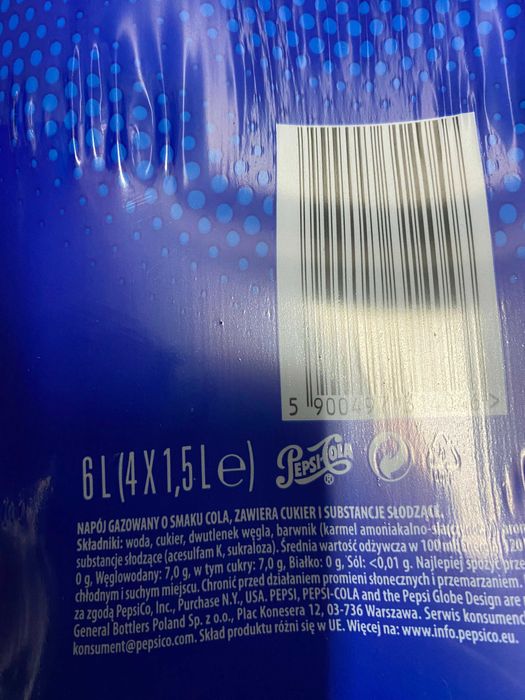 Pepsi cola 12 butelek 1,5 l