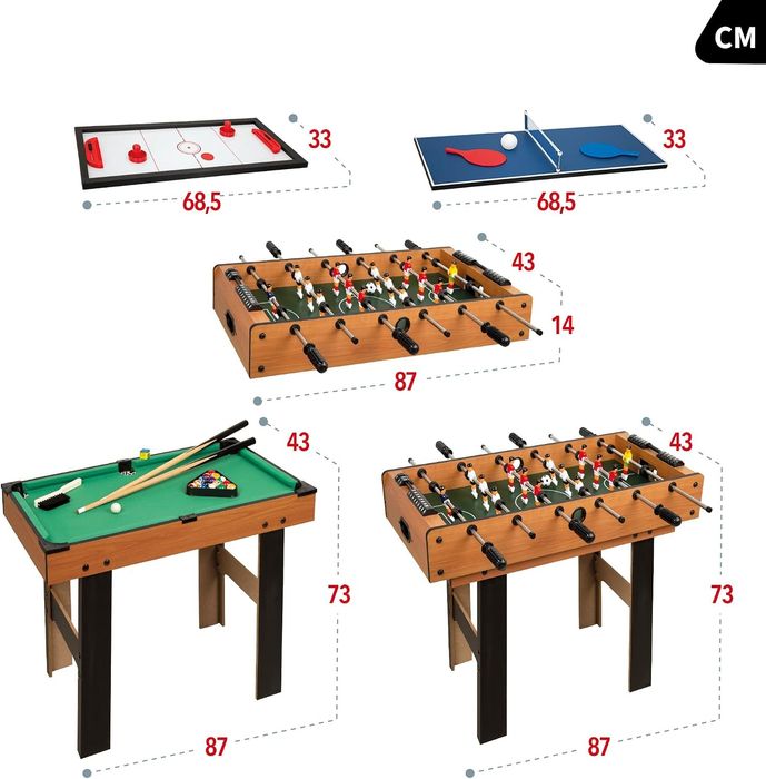 Mesa multi-jogos 4 em 1