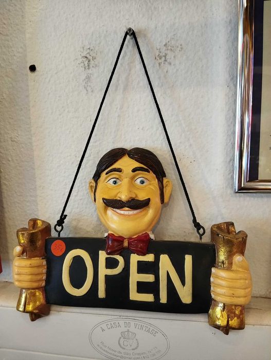Placa Decorativa - OPEN