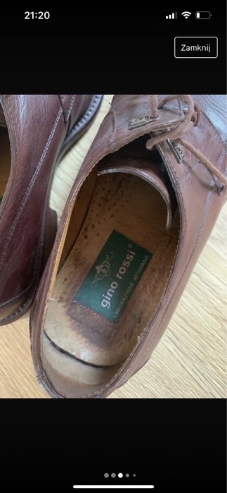 Eleganckie buty gino rossi brązowe skóra naturalna 39