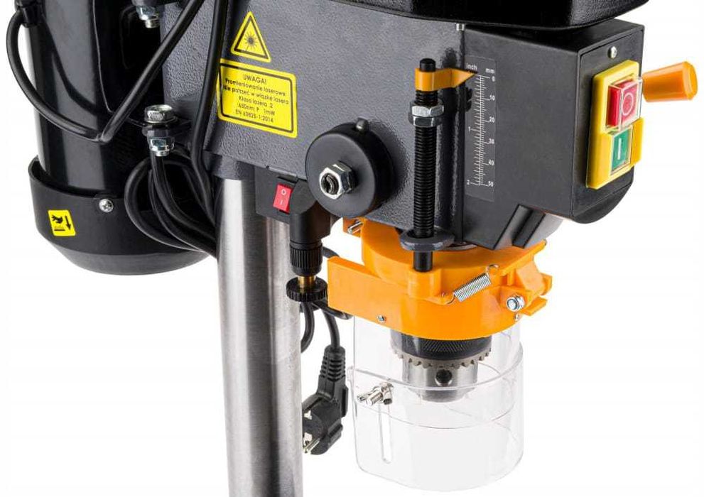 POWERMAT Wiertarka Stołowa Słupowa Kolumnowa Laser + Imadło PM0924